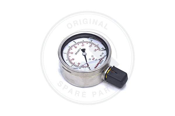 MANOMETER 0 100 MM 0 - 10 BAR 1/2" UNTER