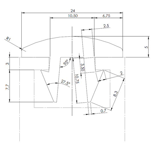 AFSLUITPROFIEL VOOR SPATLAP PROFIEL